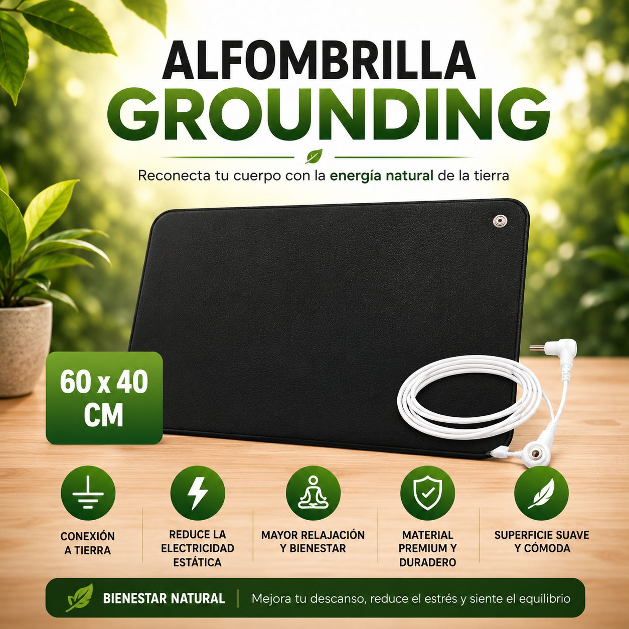 GroundRelax™ — Alfombrilla Grounding Premium