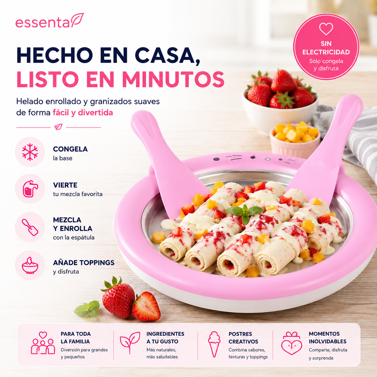 IceRoll™ — Helado Enrollado Casero en Minutos