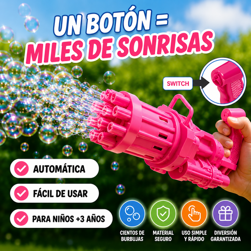 BubbleBlast™ | Pistola Automática de Burbujas Mágicas