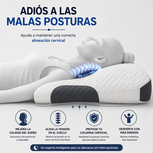 CerviRest™ | Almohada Ergonómica 3D de Soporte Cervical