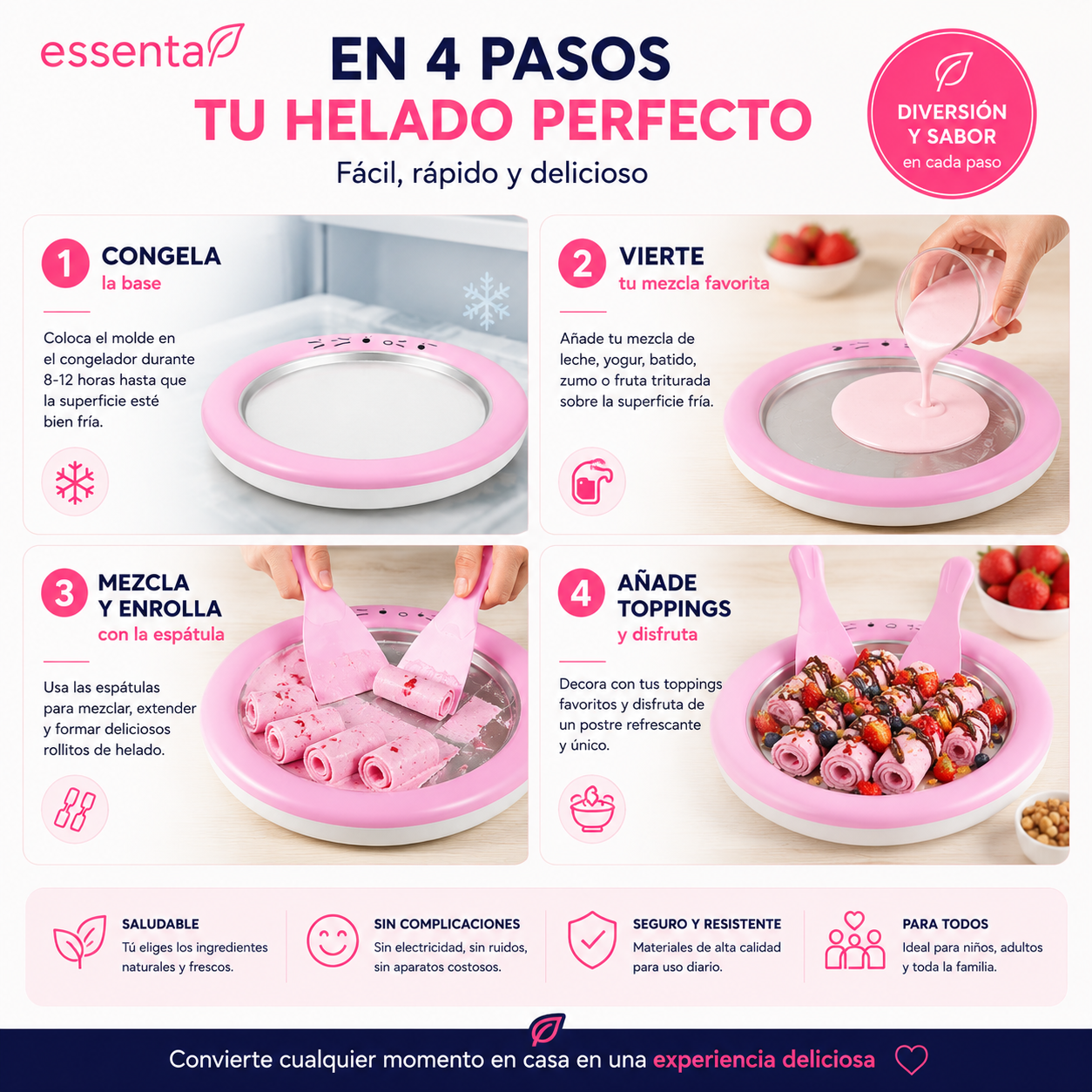 IceRoll™ — Helado Enrollado Casero en Minutos