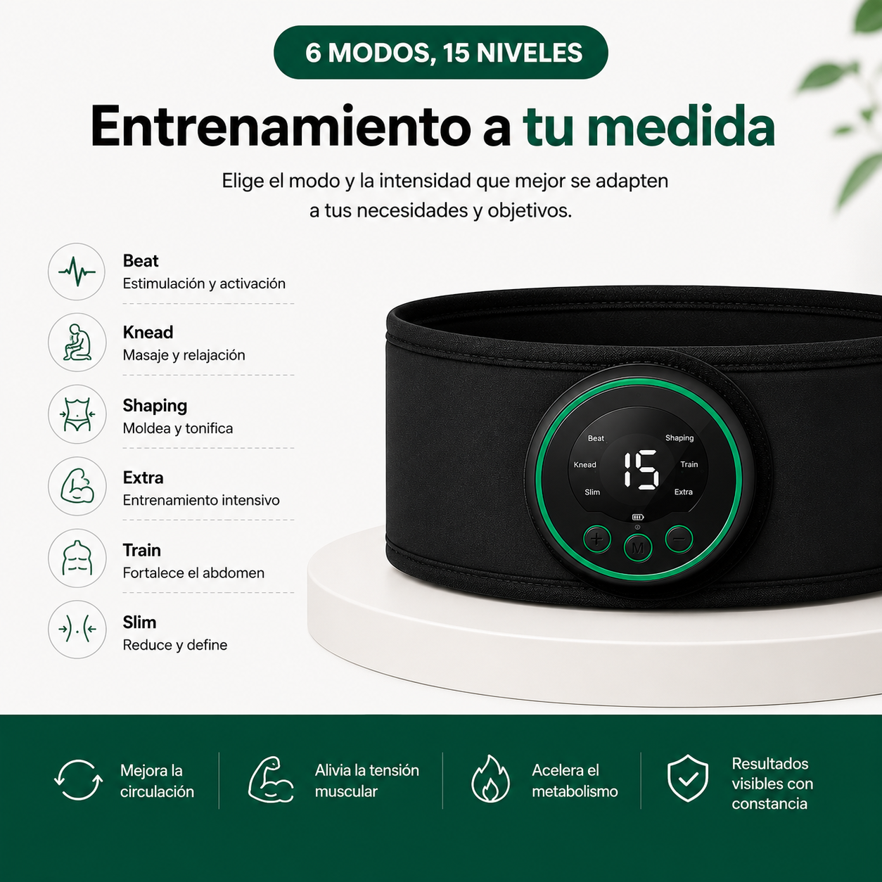 EMS Sculpt Belt™ — Tonificación Inteligente