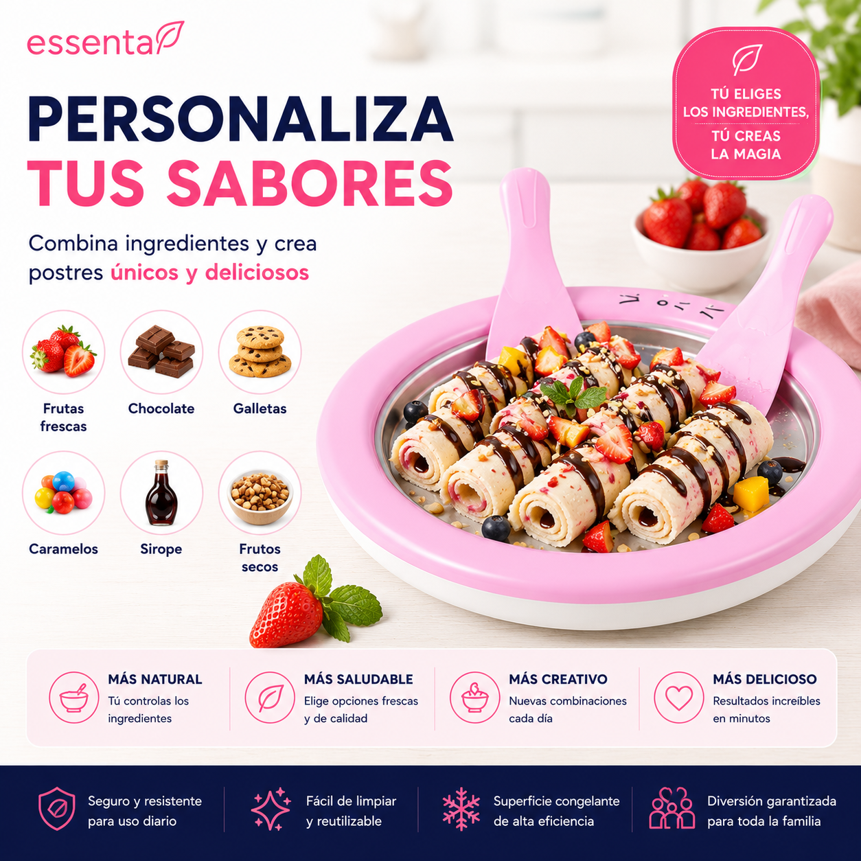 IceRoll™ — Helado Enrollado Casero en Minutos