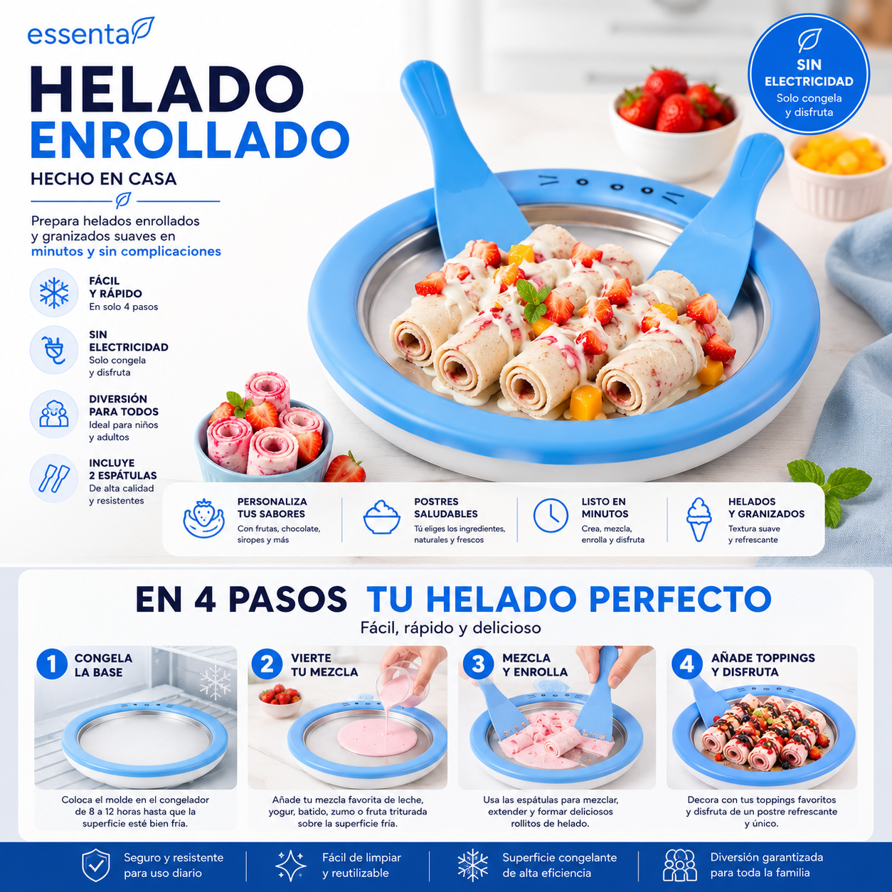 IceRoll™ — Helado Enrollado Casero en Minutos