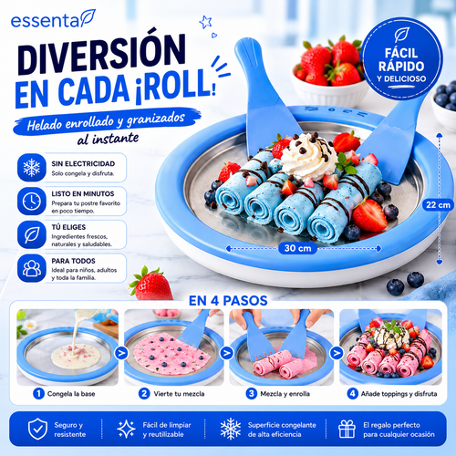 IceRoll™ — Helado Enrollado Casero en Minutos