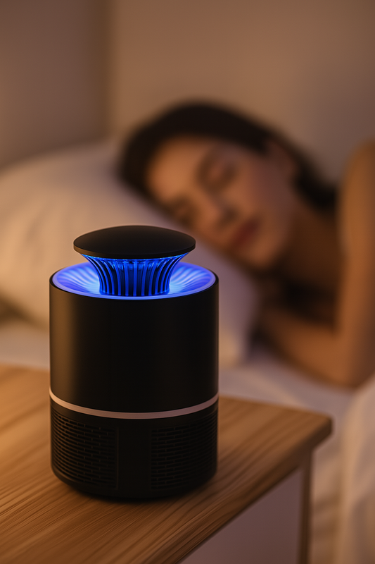 Lámpara Antimosquitos por Succión – Protección Inteligente y Silenciosa