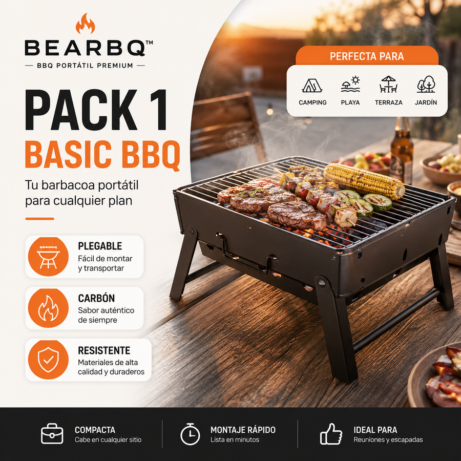 Barbacoa Portátil Plegable BearBQ