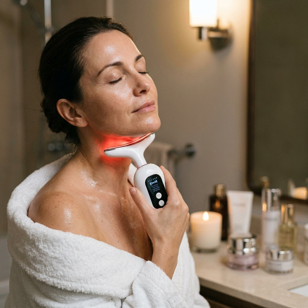 GlowTouch · Masajeador facial y de cuello